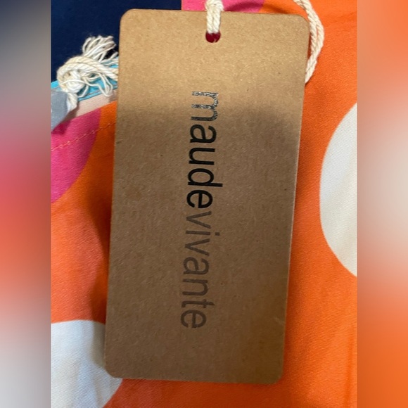 Maude Vivante Floral Aria Dress Tiered Ruffle Short Sleeve Colorful Small NWT - Picture 3 of 7